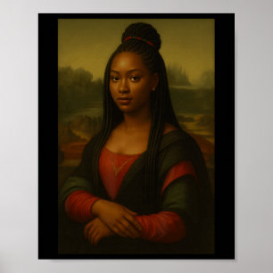Black History Month Black Mona Lisa African Americ Poster