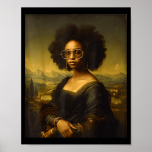 Black History Month Black Mona Lisa African Americ Poster