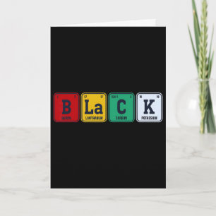 Black History Month Black Periodic Table Elements Card