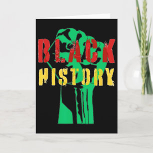 Black History Month, Black Power Fist  Card