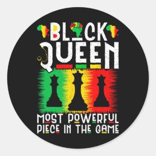 Black History Month Black Queen Women Juneteenth 1 Classic Round Sticker