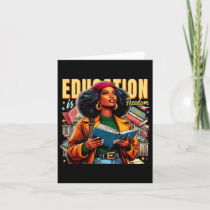 Black History Month Black Teacher Books Education Card