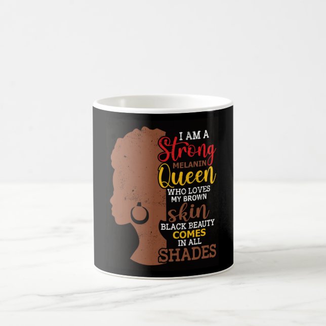 Black History Month Black Woman Afro Coffee Mug (Center)