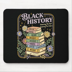 Black history month books black african american mouse pad