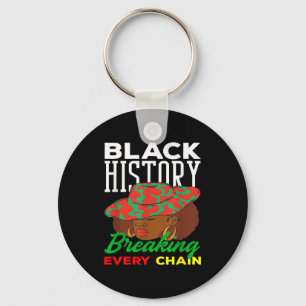 Black History Month Breaking Every Chain Women Key Ring