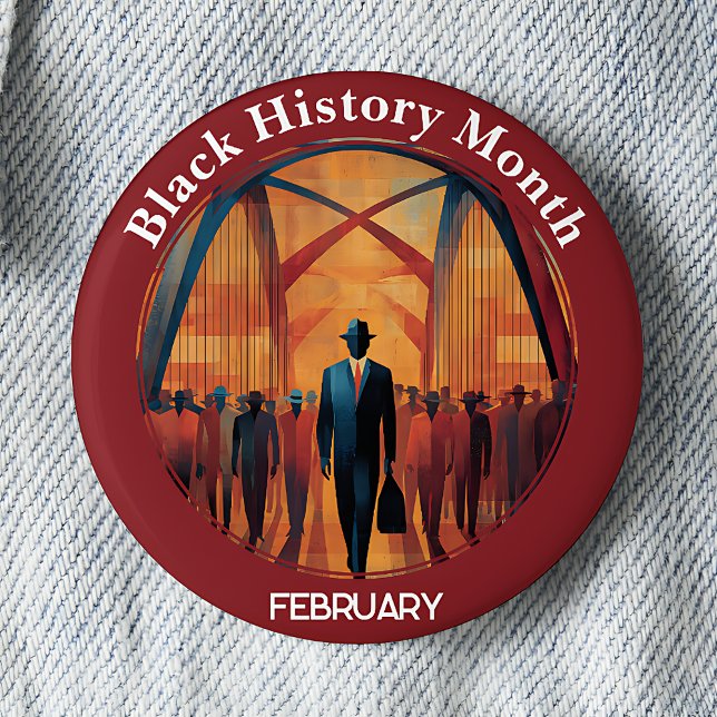 Black History Month Bridge Crossing Pinback Button (Creator Uploaded)