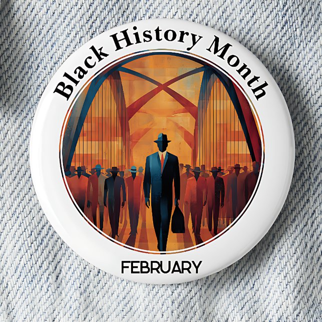 Black History Month Bridge Crossing Pinback Button (Creator Uploaded)