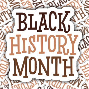 Black History Month Brown Laptop   Die-Cut Sticker