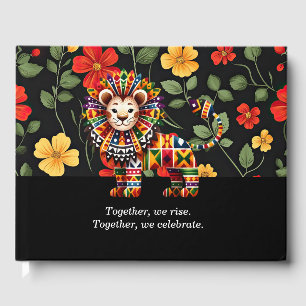Black History Month Celebrate with Lion Design Guest Book