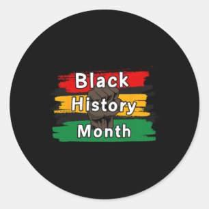 Black History Month Celebrating Rise Together 1 Classic Round Sticker