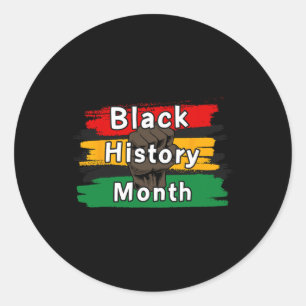 Black History Month Celebrating Rise Together 1 Classic Round Sticker
