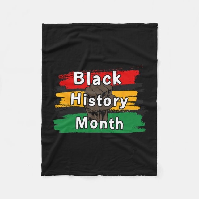 Black History Month Celebrating Rise Together 1  Fleece Blanket (Front)