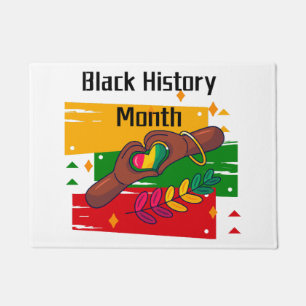Black History Month Celebrating Rise Together Doormat