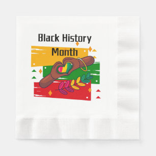 Black History Month Celebrating Rise Together Napkin