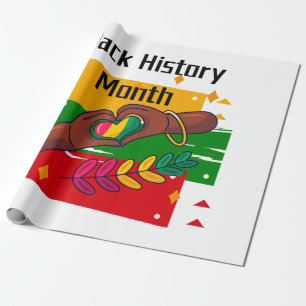 Black History Month Celebrating Rise Together  Wrapping Paper