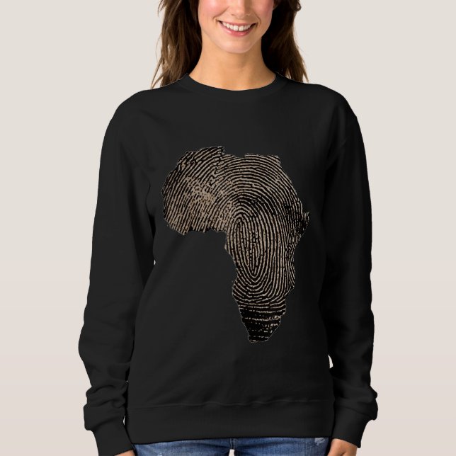 Black History Month Celebration African Map Fist Sweatshirt (Front)