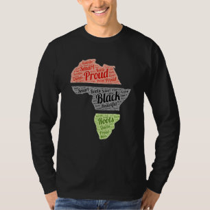 Black History Month Celebration African Map Fist T T-Shirt