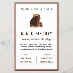 Black History Month Celebration Event Business Flyer