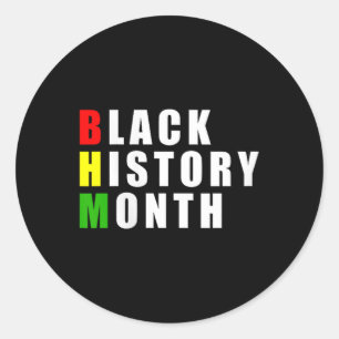 Black History Month  Classic Round Sticker