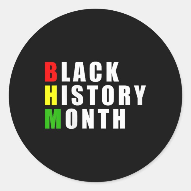 Black History Month  Classic Round Sticker (Front)