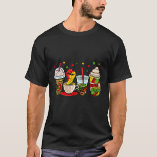 Black History Month Coffee Cup Latte Kente Dashiki T-Shirt