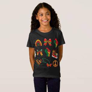 Black History Month Coquette Bow African American  T-Shirt