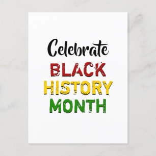 BLACK HISTORY MONTH Custom Text Holiday Postcard