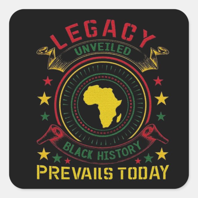 Black history month day t shirt square sticker (Front)