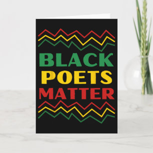 Black History Month Design - Black Poets Problem  Card