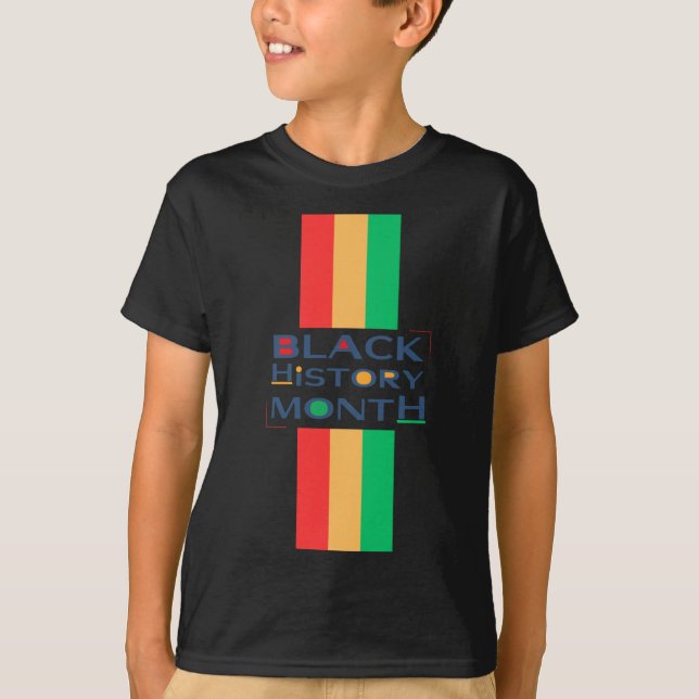 Black History Month Design Sticker  T-Shirt (Front)