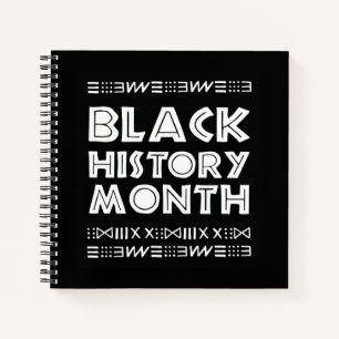 Black History Month Designs African Graphic Notebook