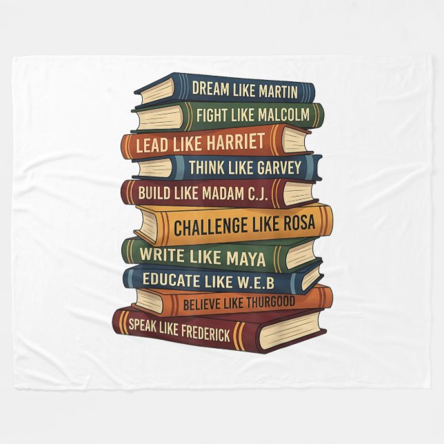 Black History Month Dream Fleece Blanket (Front (Horizontal))