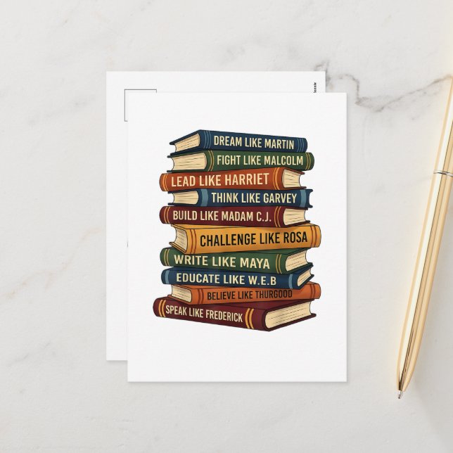 Black History Month Dream Holiday Postcard (Front/Back In Situ)