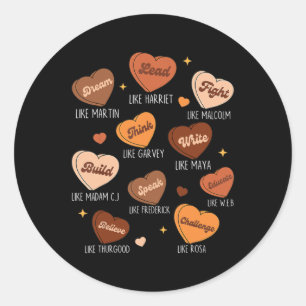 Black History Month Dream Like African Leader Men Classic Round Sticker