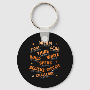 Black History Month Dream Like African Leaders Men Key Ring