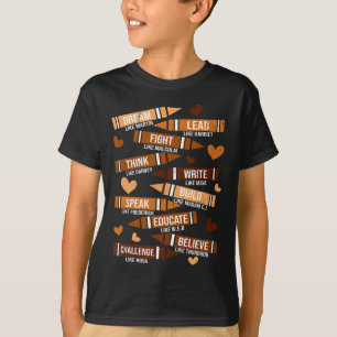 Black History Month Dream Like Leaders Juneteenth T-Shirt