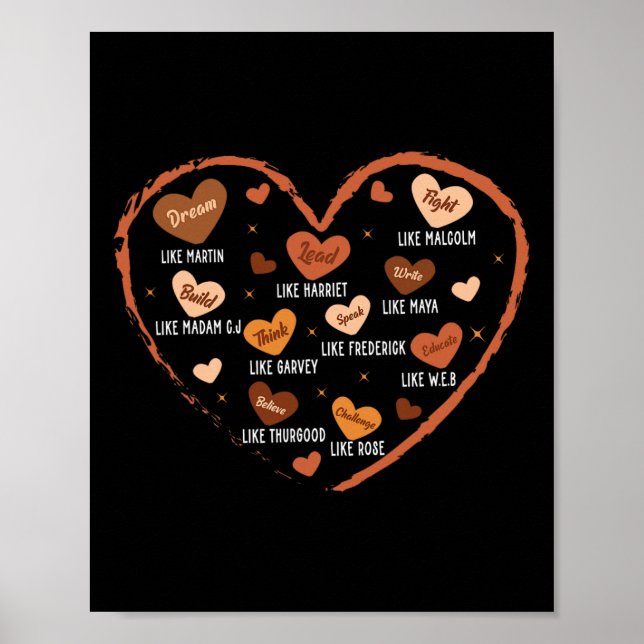 Black History Month Dream Like Martin African Lead Poster (Front)