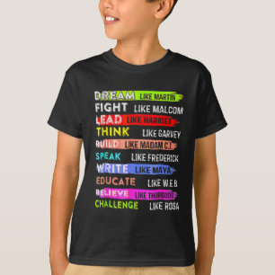 Black History Month Dream Like Martin African Lead T-Shirt