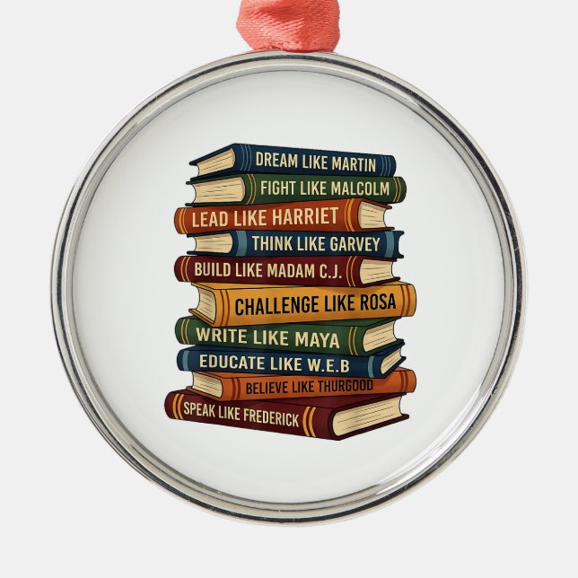 Black History Month Dream Metal Tree Decoration (Front)