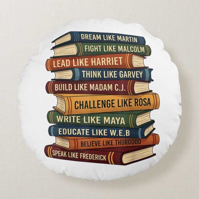 Black History Month Dream Round Cushion (Front)