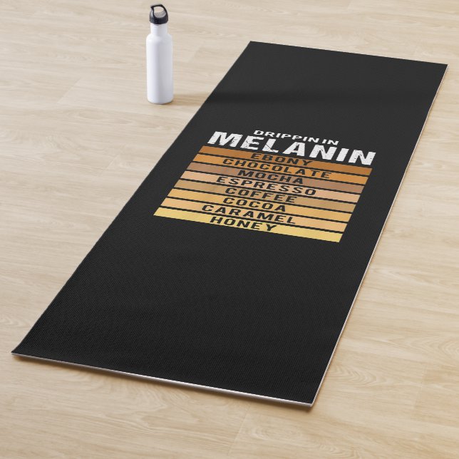 Black History Month Drippin Melanin Yoga Mat (In Situ)