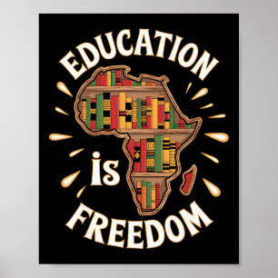 Black History Month Education Freedom African Amer Poster