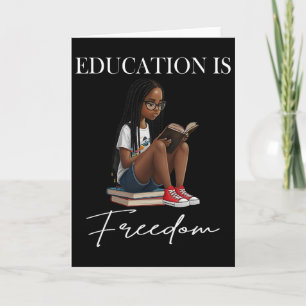 Black History Month Education Is Freedom Books Bla Card