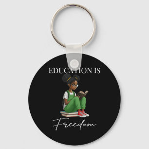 Black History Month Education Is Freedom Books Bla Key Ring