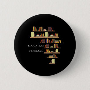 Black History Month Education Is Freedom Teacher F 6 Cm Round Badge