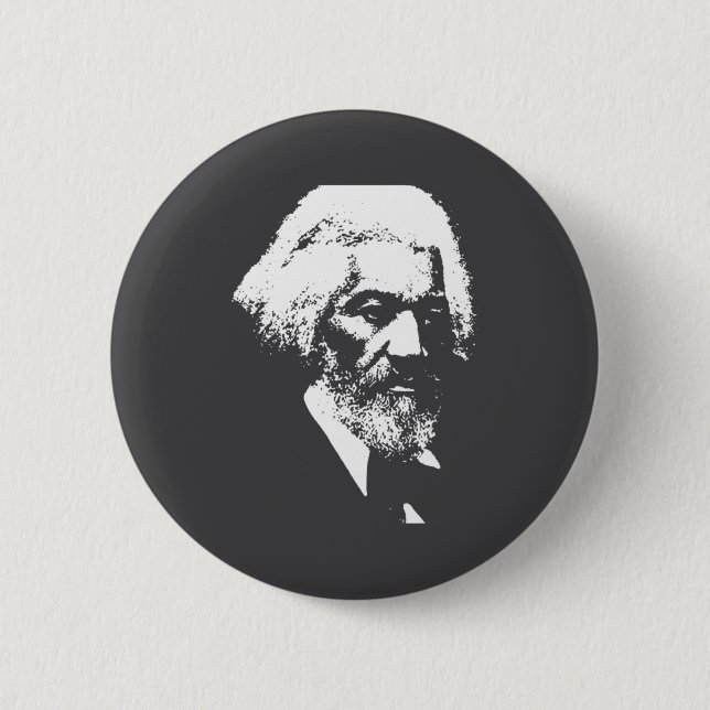 Black History Month Erick Dougl Silhouette T S  6 Cm Round Badge (Front)