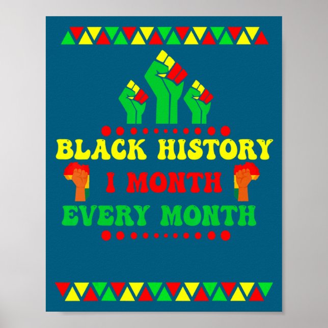 Black History Month Every Month  Poster (Front)