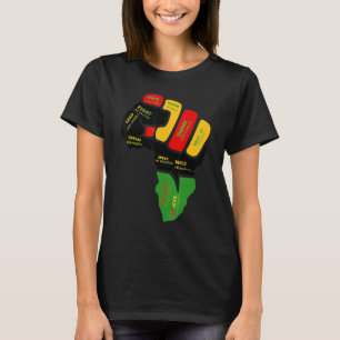Black History Month Fist Black Power African Women T-Shirt