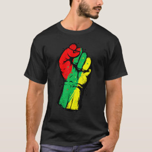 Black History Month Fist Black Power African Women T-Shirt