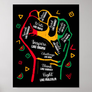 Black History Month Fist Black Power Outfit Women Poster